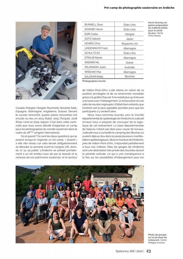 Spelunca 168 Page 23(Spelunca 168 Page 23)